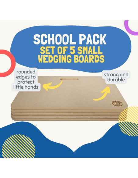 Juego de 5 Tablas de Amasado de Cerámica Penguin - Portátiles