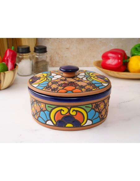 Calentador de Tortillas Cerámica Enchanted Talavera 20.32 cm
