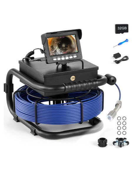 Cámara de Alcantarillado ZELCAN 20m con Pantalla LCD 10.9cm