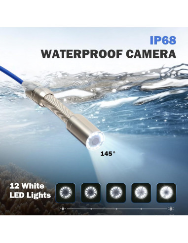 Cámara de Alcantarillado ZELCAN 20m con Pantalla LCD 10.9cm