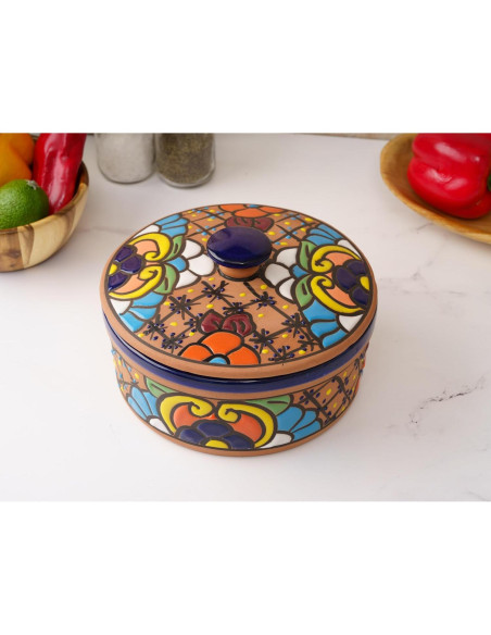 Calentador de Tortillas Cerámica Enchanted Talavera 20.32 cm