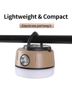 Linterna de Camping LED Recargable BY-J 310LM 4 Modos Beige 2