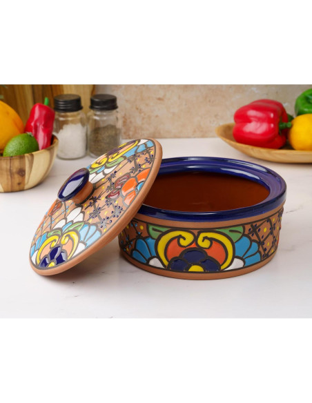 Calentador de Tortillas Cerámica Enchanted Talavera 20.32 cm