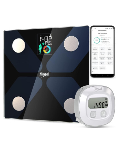 Combo Balanza Inteligente Slimpal y Cinta Métrica de Grasa Corporal