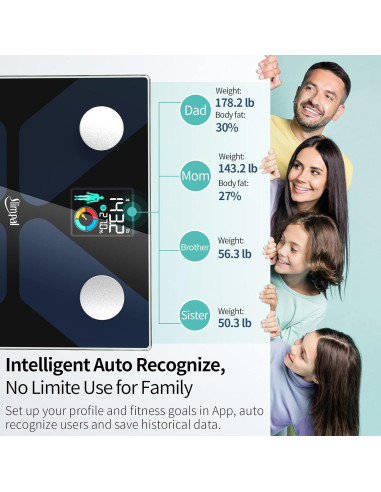 Combo Balanza Inteligente Slimpal y Cinta Métrica de Grasa Corporal