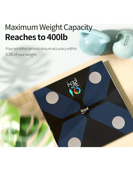 Combo Balanza Inteligente Slimpal y Cinta Métrica de Grasa Corporal