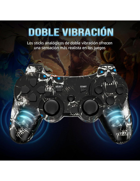 Controlador Inalámbrico ISHAKO para PS3 y PC - Negro