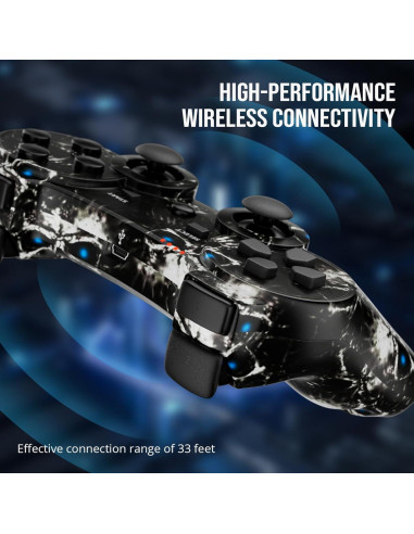 Controlador Inalámbrico ISHAKO para PS3 y PC - Negro