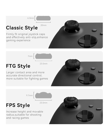 Tapas de Agarre GeekShare para Controlador Xbox One/SX - 6 Piezas