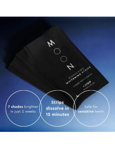 Tiras Blanqueadoras de Dientes MOON - Veganas, 14 Ct 2