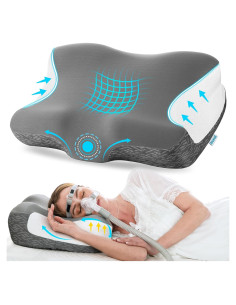 Almohada Cervical Ergonómica Elviros CPAP 60x41.3cm Gris