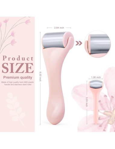 Rodillo de Hielo Facial MAANGE Rosa 2 Pcs - Alivio Ojeras