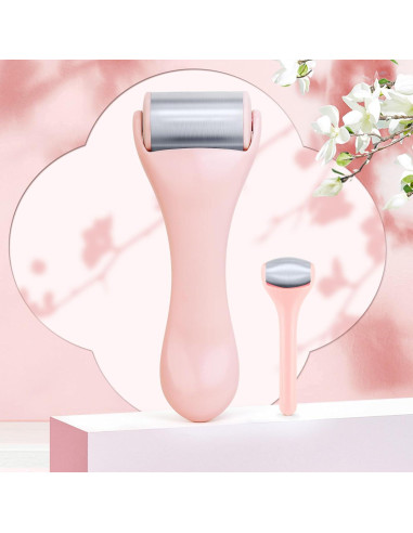 Rodillo de Hielo Facial MAANGE Rosa 2 Pcs - Alivio Ojeras