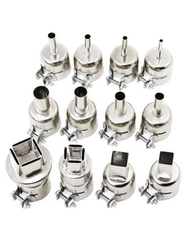 Kit de Boquillas para Pistola de Calor OCR 12PCS Acero Inoxidable