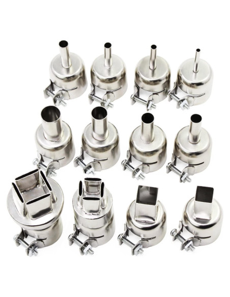 Kit de Boquillas para Pistola de Calor OCR 12PCS Acero Inoxidable