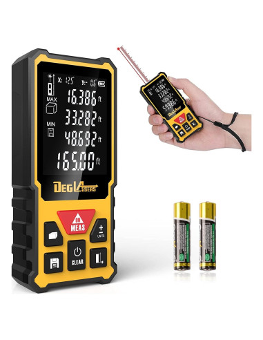 Medidor Láser DEGLASERS 50 m con Pantalla Doble y Retroiluminada