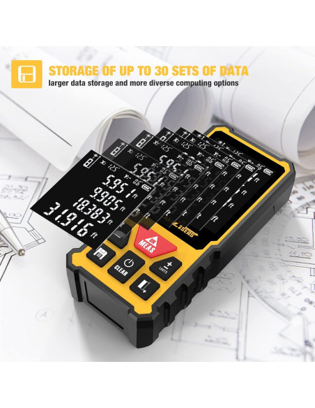 Medidor Láser DEGLASERS 50 m con Pantalla Doble y Retroiluminada