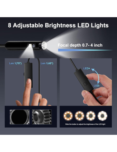 Cámara Endoscópica Doble Lente Pipirich 1920P HD 5.03m IP67