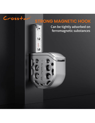 Cinta Métrica Magnética Crosstar 2 Pack 7.62m Doble Cara