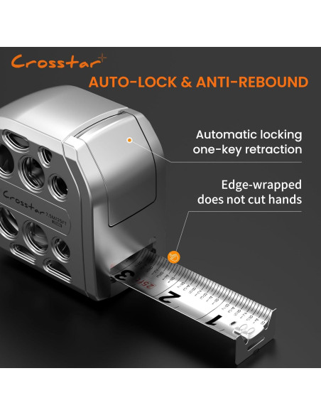Cinta Métrica Magnética Crosstar 2 Pack 7.62m Doble Cara
