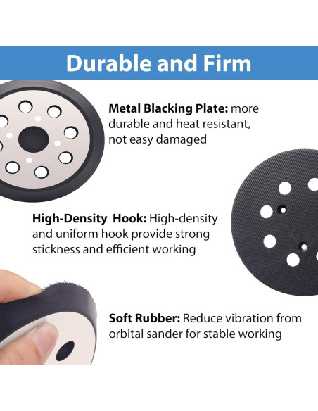 Almohadilla de Lijadora Orbital 5" SHUTTLE GENIUS 8 Agujeros