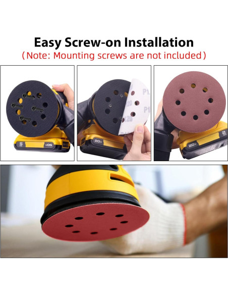 Almohadilla de Lijadora Orbital 5" SHUTTLE GENIUS 8 Agujeros