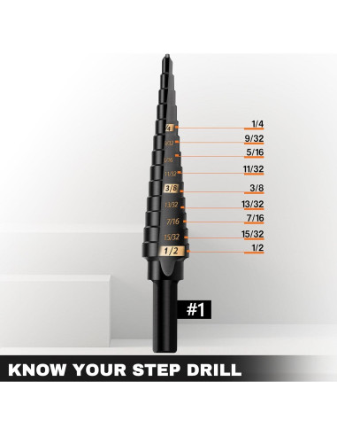 Broca Escalonada KSEIBI 575035 HSS 3 Planos 3-12 mm para Metal