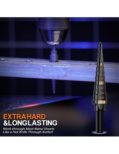 Broca Escalonada KSEIBI 575035 HSS 3 Planos 3-12 mm para Metal