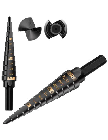 Broca Escalonada KSEIBI 575035 HSS 3 Planos 3-12 mm para Metal