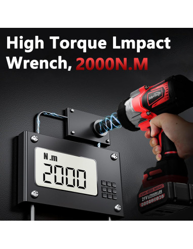 Llave de impacto inalámbrica 3/4" Srhvfuyr 1500FT-LBS 18V