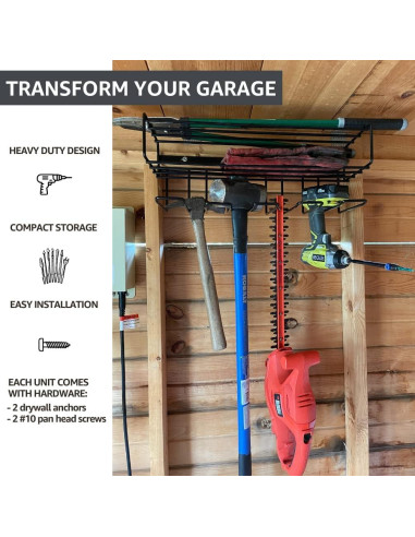 Estante Flotante C2M de Acero para Garaje 3 Estantes 45 kg