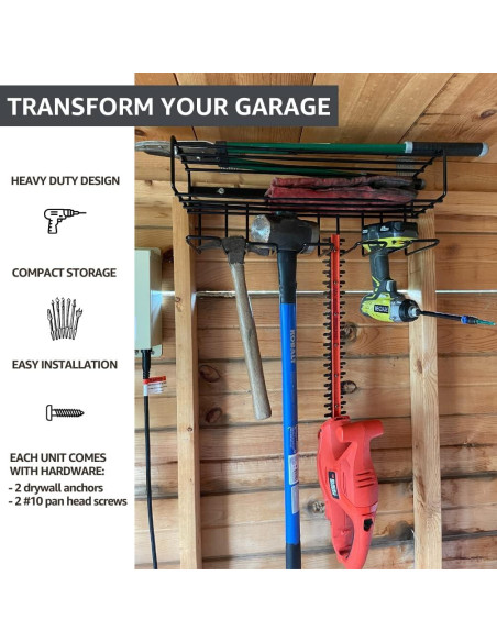 Estante Flotante C2M de Acero para Garaje 3 Estantes 45 kg