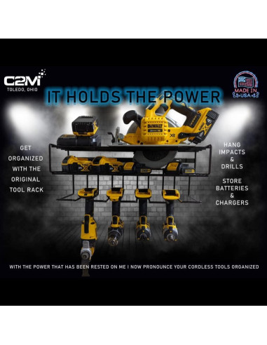 Estante Flotante C2M de Acero para Garaje 3 Estantes 45 kg