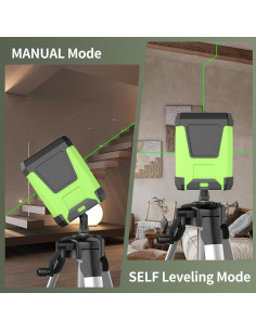 Nivel láser automático Ereoin verde con líneas 360 IP54 2