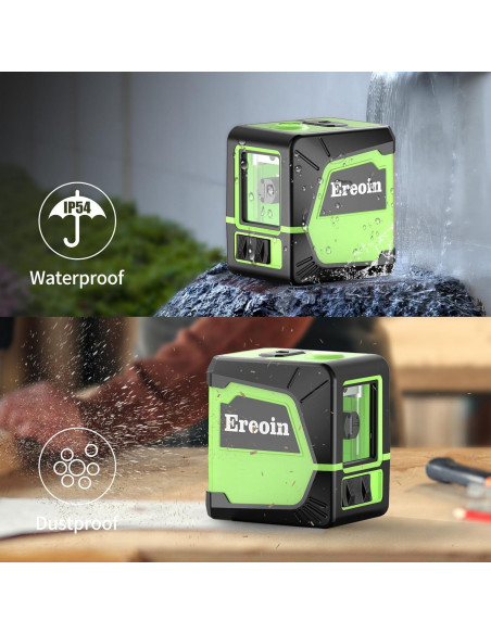 Nivel láser automático Ereoin verde con líneas 360 IP54