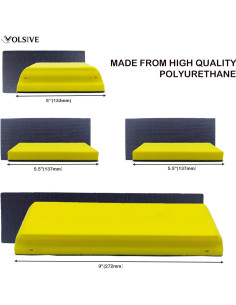 Juego de 7 bloques de lijado manual VOLSIVE - Amarillo 133mm a 272mm 2