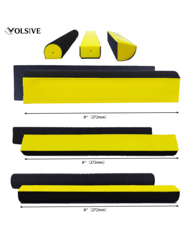 Juego de 7 bloques de lijado manual VOLSIVE - Amarillo 133mm a 272mm