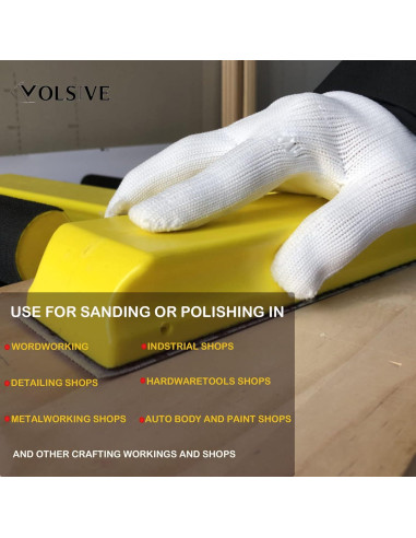 Juego de 7 bloques de lijado manual VOLSIVE - Amarillo 133mm a 272mm