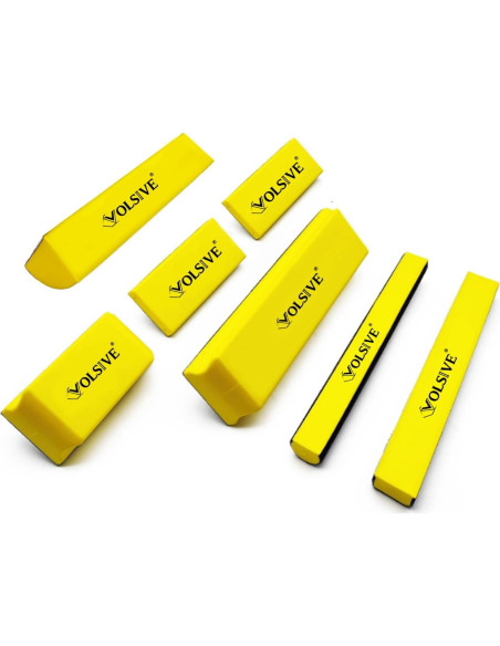 Juego de 7 bloques de lijado manual VOLSIVE - Amarillo 133mm a 272mm