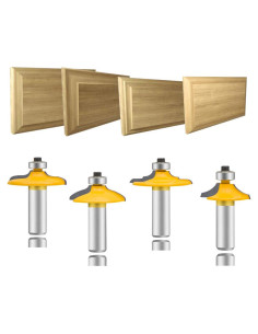 Juego de fresas para bordes LEATBUY 12.7 mm 4 PCS herramientas de corte