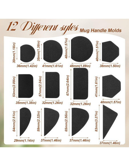 Moldes de Cerámica Juexica para Tazas 3 Pcs 6.35-7.87 cm