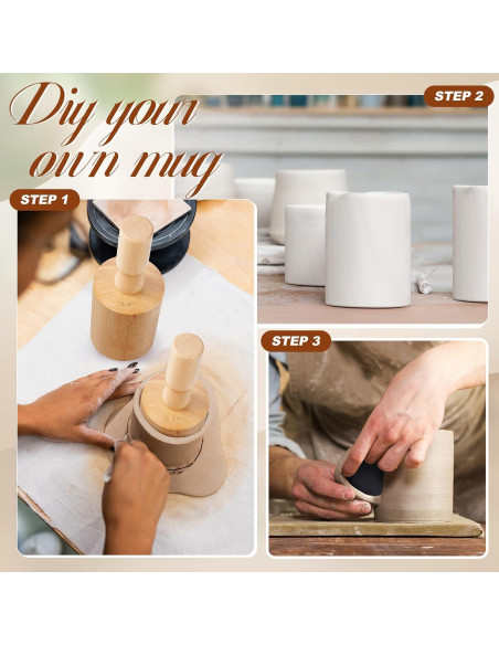 Moldes de Cerámica Juexica para Tazas 3 Pcs 6.35-7.87 cm