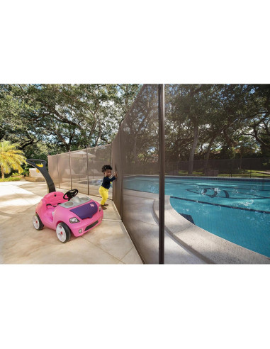 Valla de piscina Life Saver DIY 4 pies x 12 pies negra con puerta