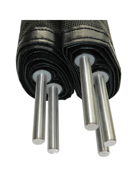 Valla de piscina Life Saver DIY 4 pies x 12 pies negra con puerta