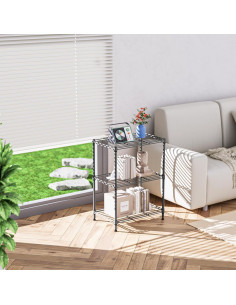 Estante de Alambre IZEUK 3 Niveles 45x30x67 cm Gris 204 kg 2