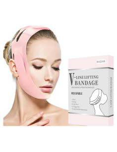Faja de Barbilla de Silicona MASIKA Rosa - Ajuste Facial 3D