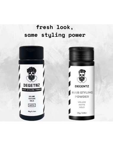 Polvo Estilizador de Cabello DEGENTZ 53g - Fijación Voluminizadora