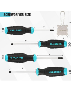 Juego de Destornilladores Magnéticos DURATECH 5 Pcs con Bandeja 2