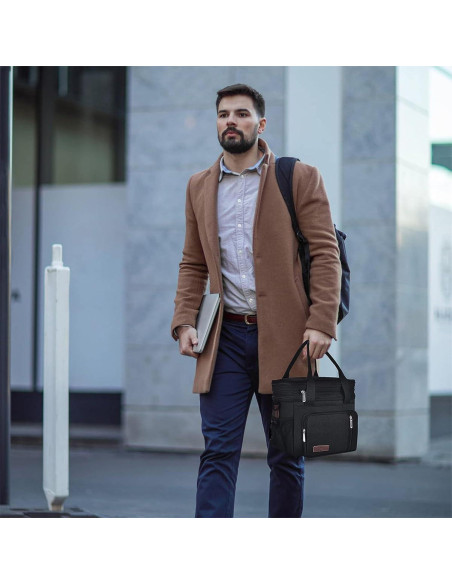 Bolsa de Almuerzo Aislada MIYCOO Doble Piso 15L Negra