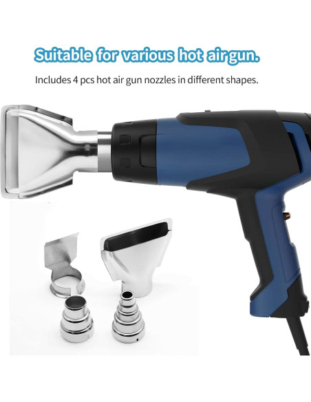Kit de 4 Boquillas para Pistola de Calor Kyuionty Acero Inoxidable